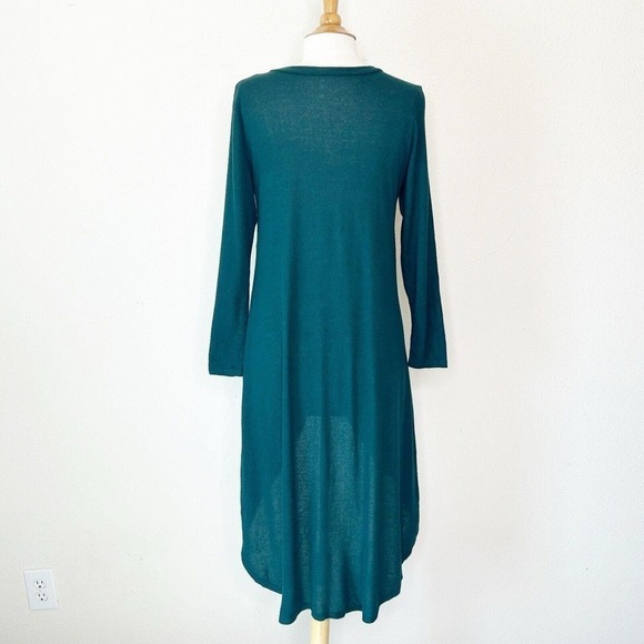 Azules Dramatic High Low Knot Front Green Sweater S - Picture 6 of 8